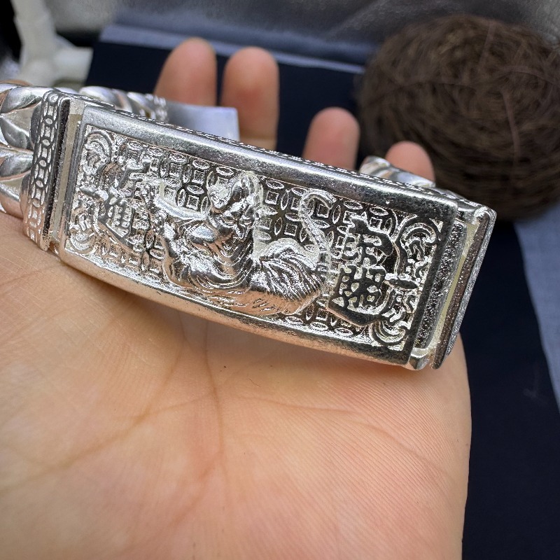 Men Accessories Nepal - Pulseira Masculina de Prata Antiga do