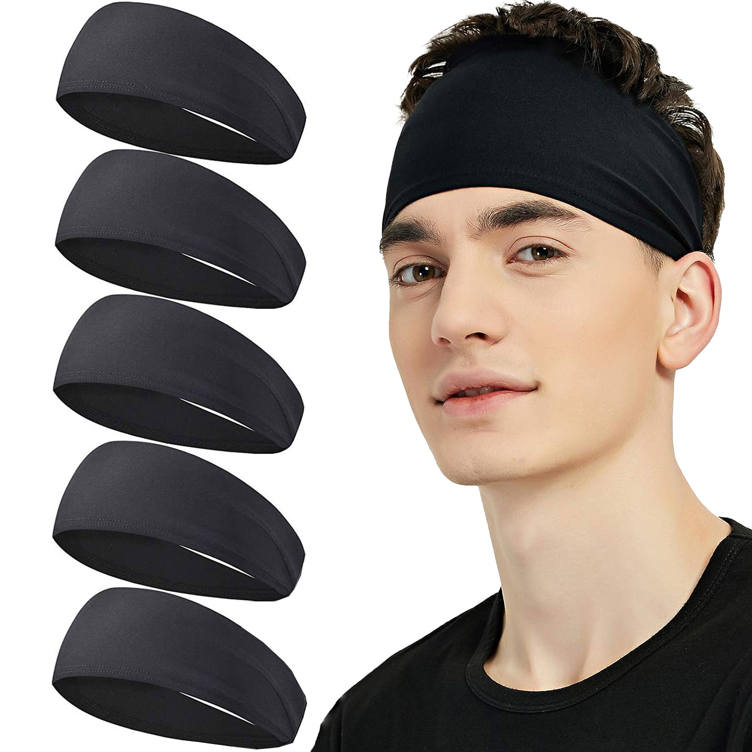 Men'S Yoga Accessories - Sweatband para homens mulheres elástico esporte