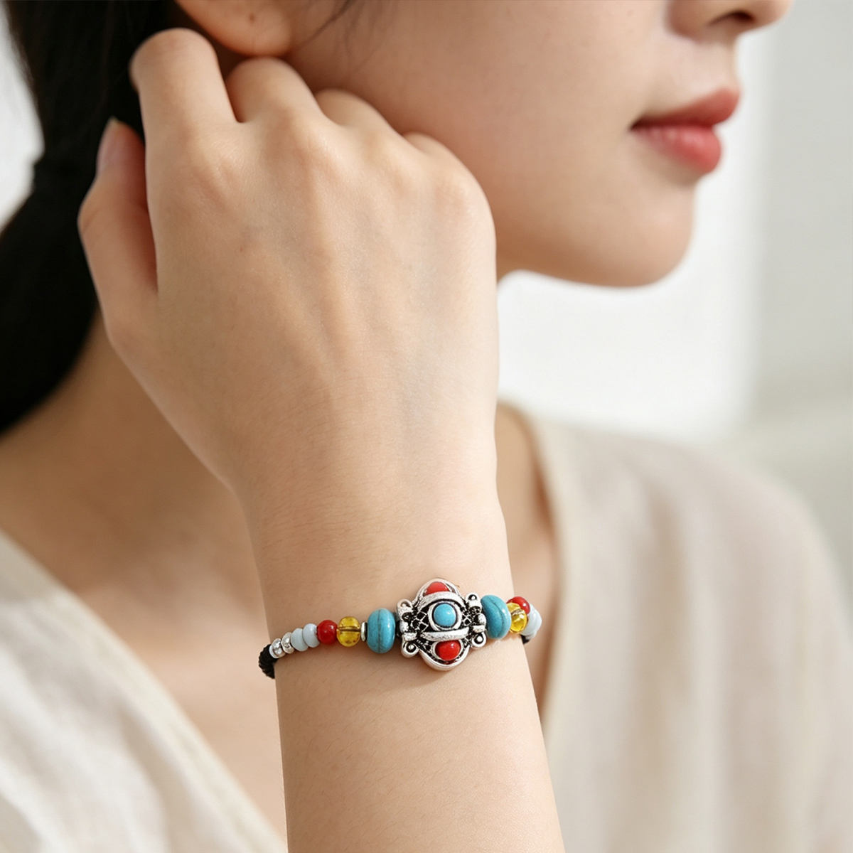 Men Accessories Nepal - Pulseira Tibetana Étnica Feita à Mão