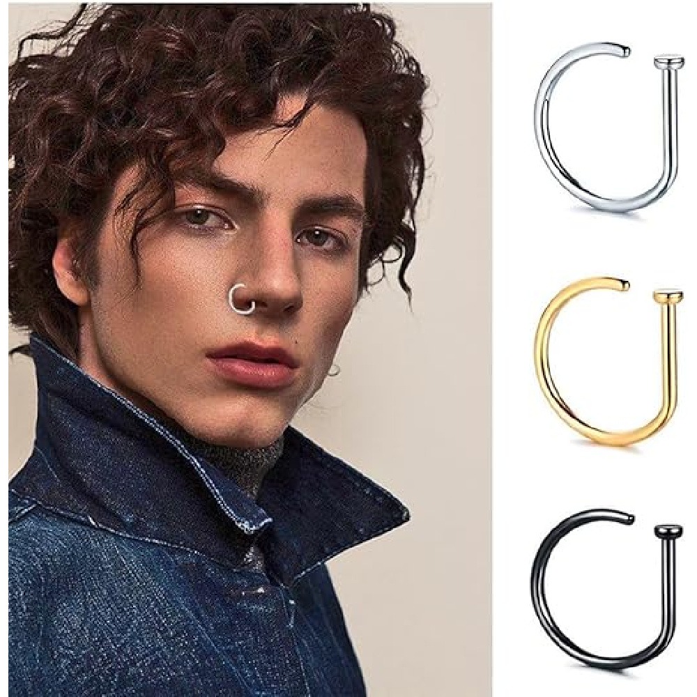 Men Accessories Collection - Pacote com 4 Anéis de Nariz