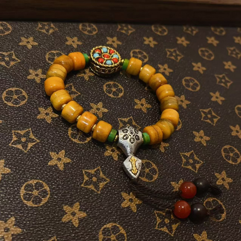 Men Accessories Nepal - Pulseira de osso de iaque combinando