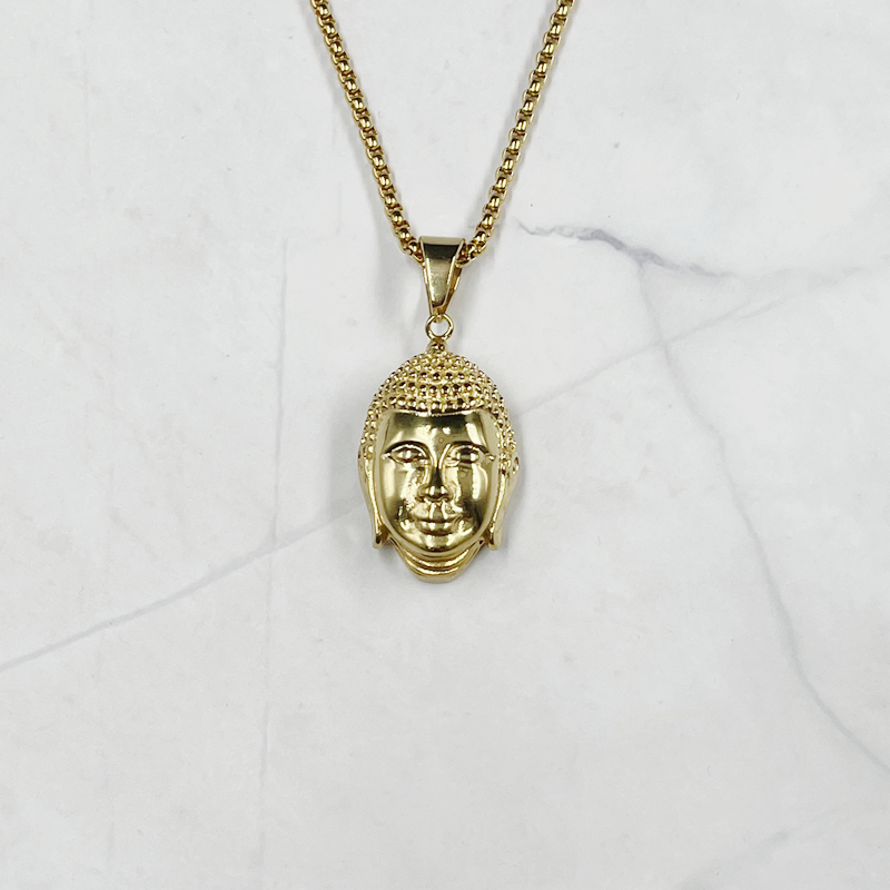 Luxo thai buda cabeça ouro cor - Men Accessories Nepal avaliação e preço