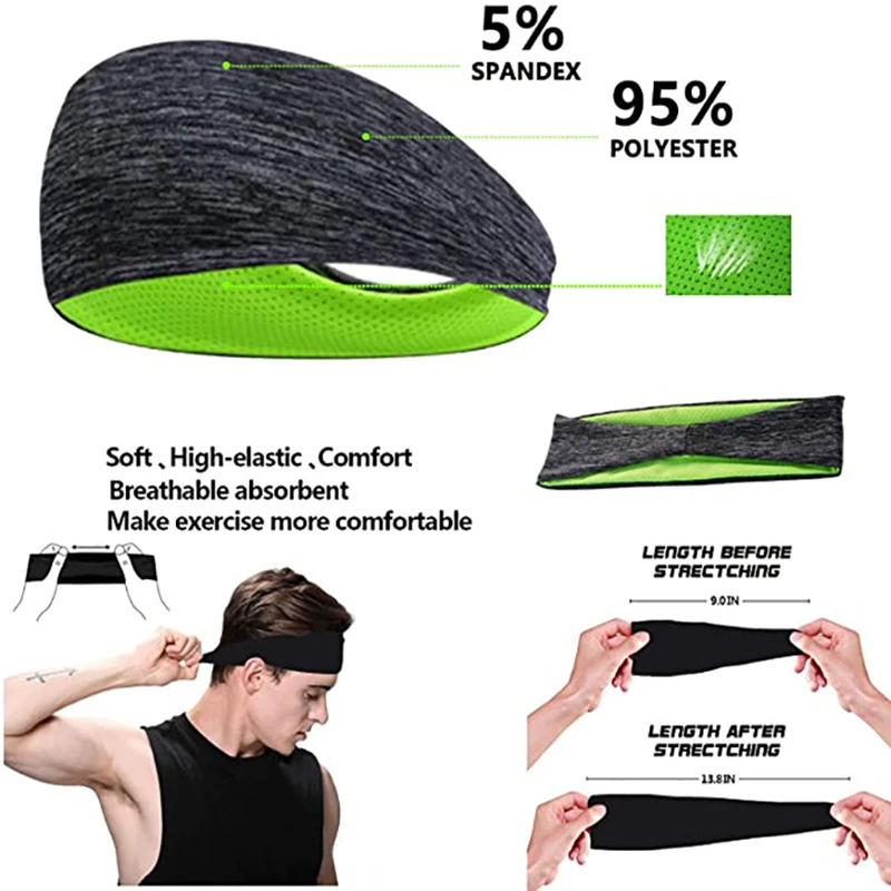 3 pçs sweatband para homens mu - Men'S Yoga Accessories avaliação e preço