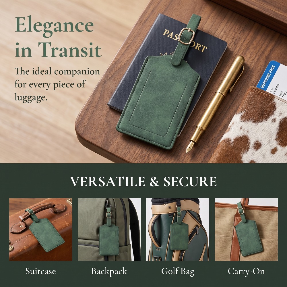 Etiquetas de Bagagem de Couro  - Men Accessories Collection avaliação e preço
